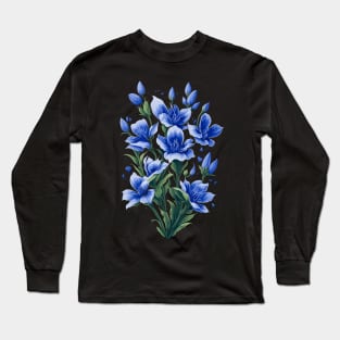 Gentian flowers - Enzian Long Sleeve T-Shirt